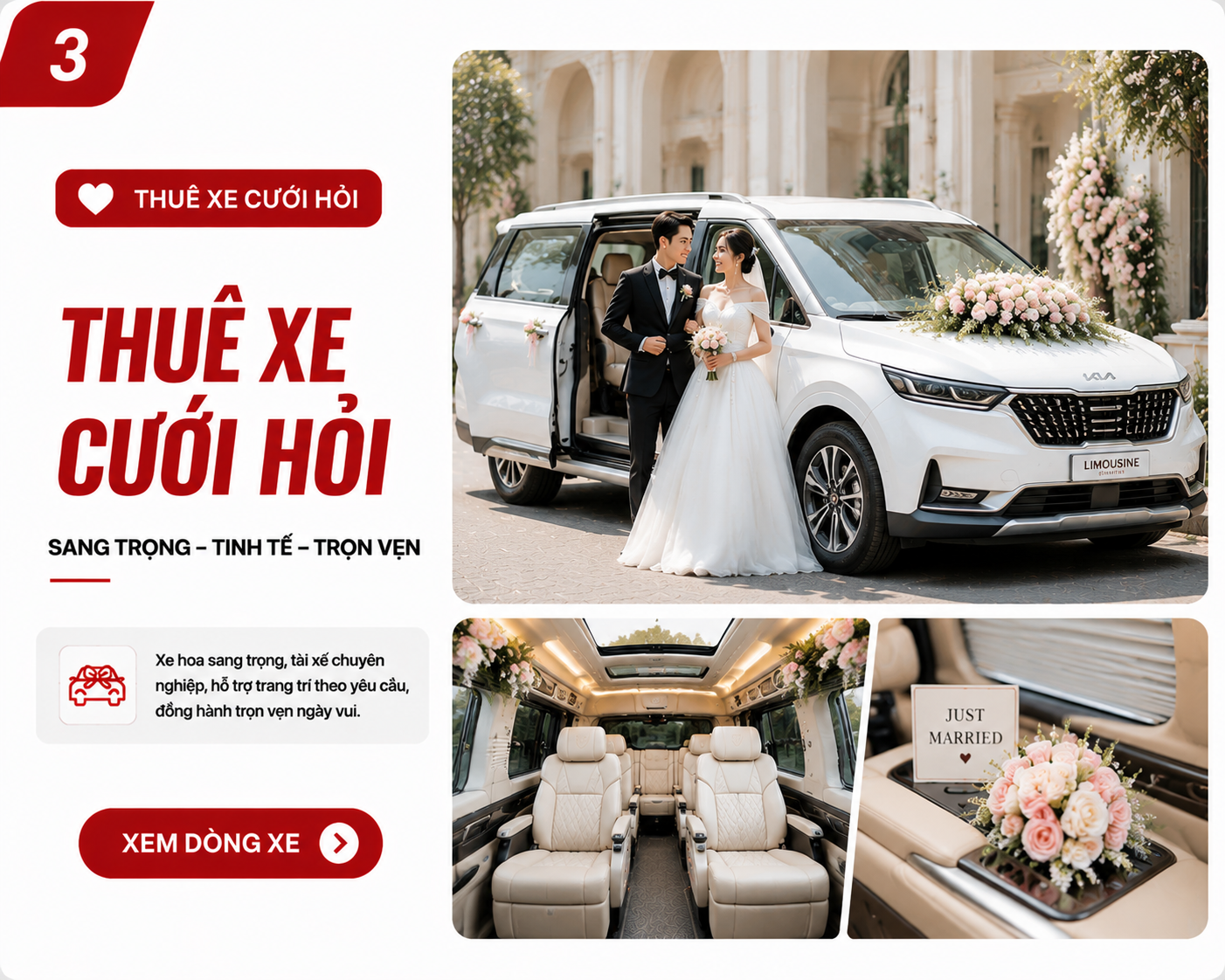 ALT: Thuê xe Limousine cưới hỏi sang trọng tại TPHCM
