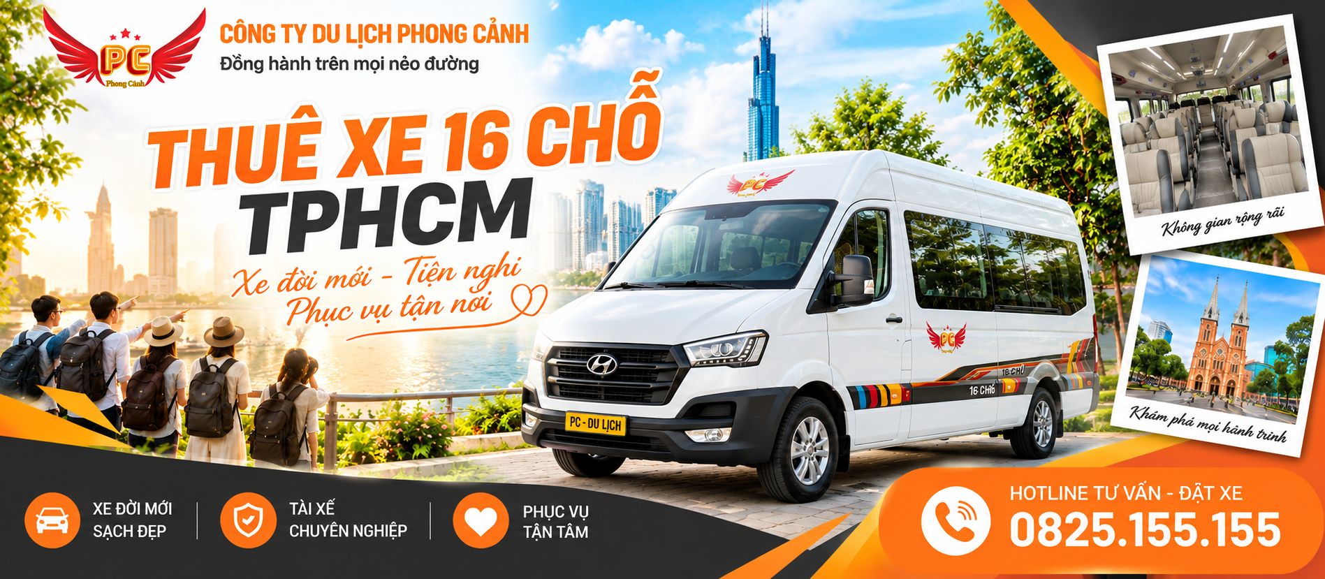 Thuê xe 16 chỗ TPHCM